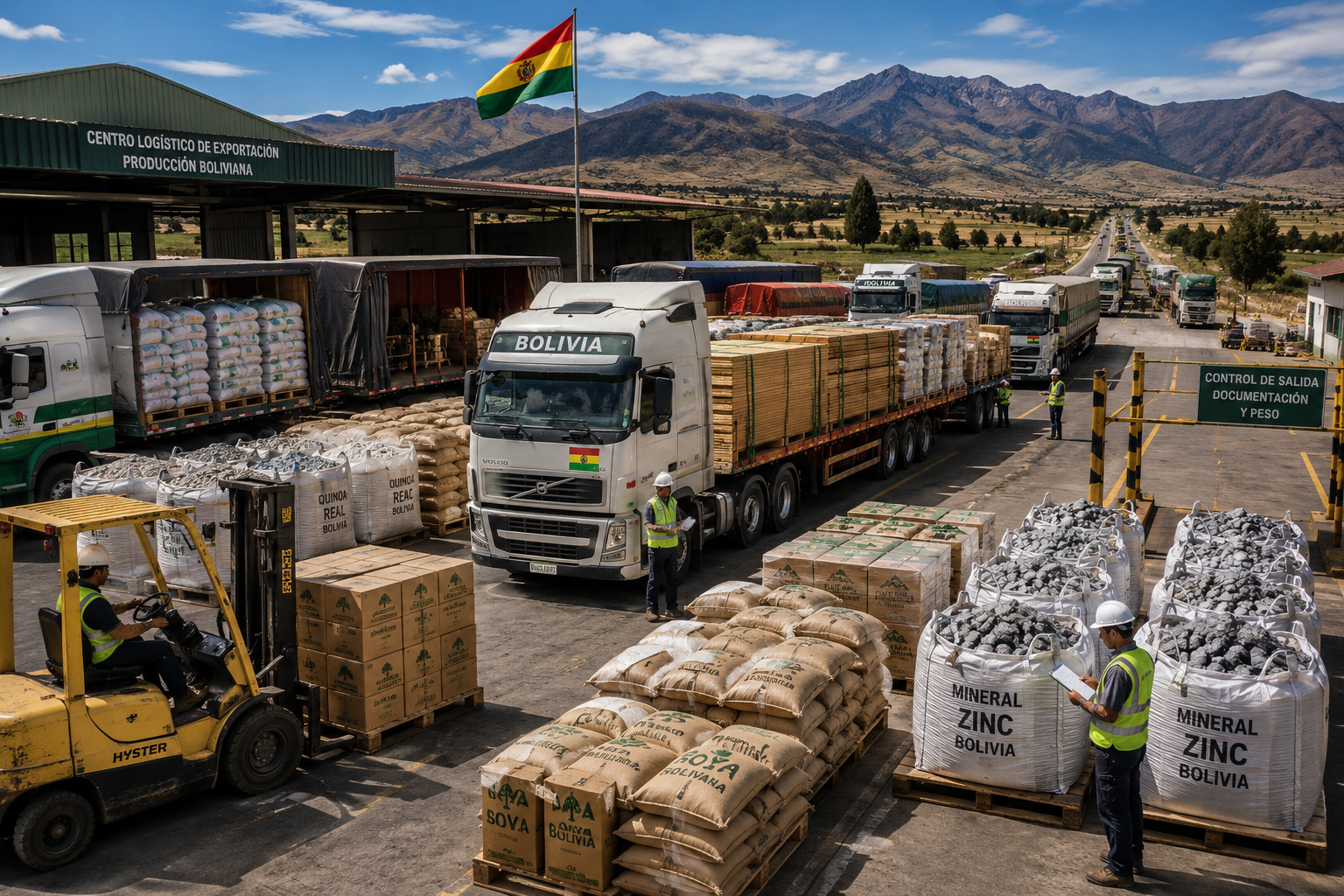 Productos bolivianos preparados para exportación